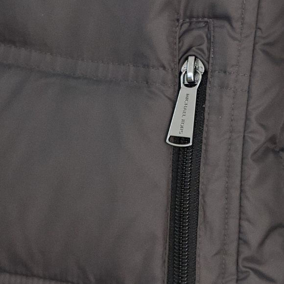 MICHAEL Michael Kors Detachable Hooded Down/Feather Maxi Puffer Gray Jacket XS - Picture 11 of 16